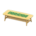 tavolino scandinavo [Legno chiaro] (Beige/Verde)