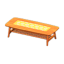 北欧风矮桌 [自然木色] (橘色/黄色)