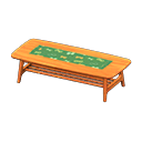 北欧风矮桌 [自然木色] (橘色/绿色)