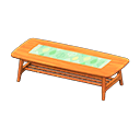 table basse skandi [Bois naturel] (Orange/Vert)