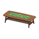北欧风矮桌 [深木色] (棕色/绿色)