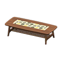 北欧风矮桌 [深木色] (棕色/彩色)