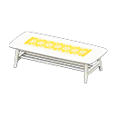 tavolino scandinavo [Bianco] (Bianco/Giallo)