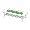 北歐風矮桌 [白色] (白色/綠色)