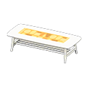 tavolino scandinavo [Bianco] (Bianco/Arancio)