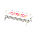 tavolino scandinavo [Bianco] (Bianco/Rosa)