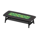 北歐風矮桌 [黑色] (黑色/綠色)
