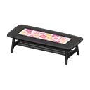 北欧风矮桌 [黑色] (黑色/粉红)