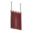 vertical split curtains: (Brown) Brown / Red
