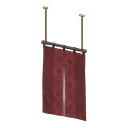 vertical split curtains: (Black) Black / Red