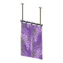 vertical split curtains: (Black) Black / Purple