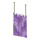 vertical split curtains: (White) White / Purple
