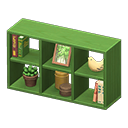 étagère ouverte en bois [Vert] (Vert/Vert)
