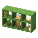étagère ouverte en bois [Vert] (Vert/Jaune)