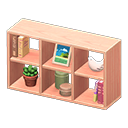 open wooden shelves [Pink] (Pink/Blue)