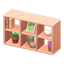 木制开放式柜子 [粉红] (粉红/绿色)