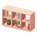木製開放式櫃子 [粉紅色] (粉紅色/米色)