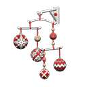 móvil ornamentos [Rojo] (Rojo/Blanco)