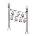 guirnalda de ornamentos [Rosa] (Blanco/Rosa)