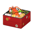 caja de comida osechi [Rojo] (Rojo/Multicolor)