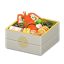 caja de comida osechi [Blanco] (Rojo/Blanco)