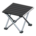 mesa plegable para exterior [Plateado] (Gris/Negro)