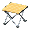 mesa plegable para exterior [Plateado] (Gris/Beis)