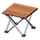 outdoor folding table [Silver] (Gray/Brown)