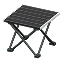 mesa plegable para exterior [Negro] (Negro/Negro)