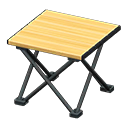 mesa plegable para exterior [Negro] (Negro/Beis)