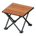outdoor folding table [Black] (Black/Brown)