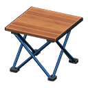 mesa plegable para exterior [Azul] (Azul/Marrón)