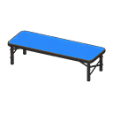 banco plegable de pícnic [Negro] (Negro/Azul)