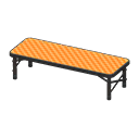 banco plegable de pícnic [Negro] (Negro/Naranja)