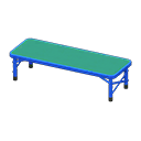 banco plegable de pícnic [Azul] (Azul/Verde)