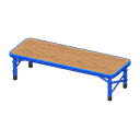 banco plegable de pícnic [Azul] (Azul/Marrón)