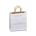 sac en papier robuste (Blanc/Blanc)