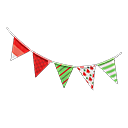 guirnalda de banderines [Pop] (Verde/Rojo)