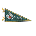 banderín decorativo [Clásico] (Verde/Blanco)