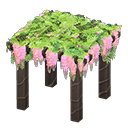 pergola: (Pink flowers) Pink / Brown
