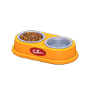 pet food bowl [Orange] (Orange/Gray)