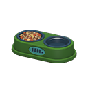 pet food bowl [Green] (Green/Black)
