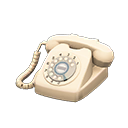 rotary phone: (White) Beige / Beige