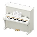 upright piano: (White) White / Black