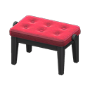 piano bench: (Red) Red / Black