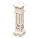 pilier décoratif [Marbre blanc] (Blanc/Blanc)