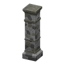 pilar decorativo [Piedra gris] (Gris/Negro)