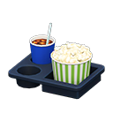 Popcorn-Snack-Set [Gesalzen & Cola] (Weiß/Grün)