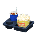 Popcorn-Snack-Set [Gesalzen & Cola] (Weiß/Gelb)