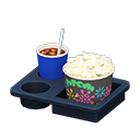popcorn snack set [Salted & cola] (White/Colorful)